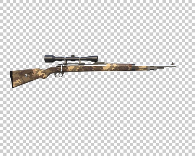 Riffle mit Isolierung des Bereichs auf dem Hintergrund 3D-Rendering-Illustration