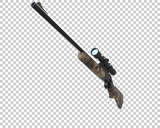 Riffle mit Isolierung des Bereichs auf dem Hintergrund 3D-Rendering-Illustration