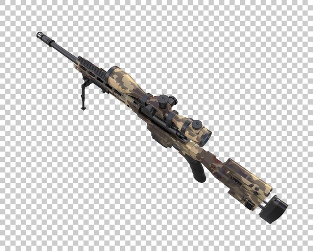Riffle mit Isolierung des Bereichs auf dem Hintergrund 3D-Rendering-Illustration