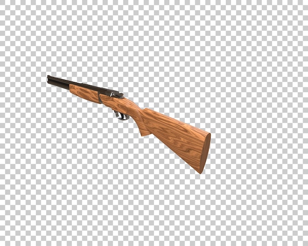 PSD riffle mit isolierung des bereichs auf dem hintergrund 3d-rendering-illustration