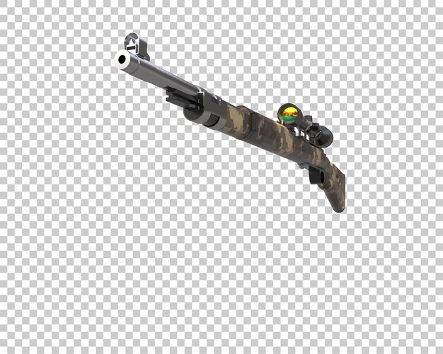 Riffle mit Isolierung des Bereichs auf dem Hintergrund 3D-Rendering-Illustration