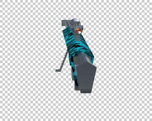 Riffle mit Isolierung des Bereichs auf dem Hintergrund 3D-Rendering-Illustration