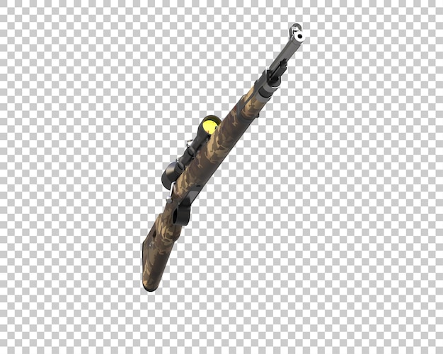 Riffle mit Isolierung des Bereichs auf dem Hintergrund 3D-Rendering-Illustration