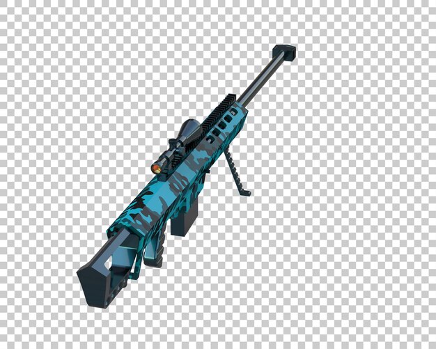 riffle with scope isolated on background 3d rendering illustration