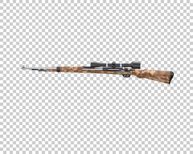 riffle with scope isolated on background 3d rendering illustration