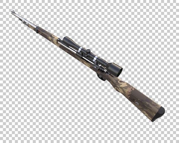 riffle with scope isolated on background 3d rendering illustration