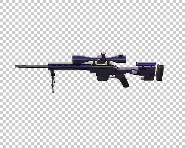 riffle with scope isolated on background 3d rendering illustration