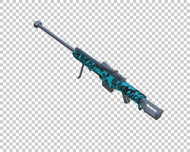 riffle with scope isolated on background 3d rendering illustration
