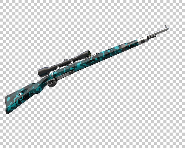 riffle with scope isolated on background 3d rendering illustration