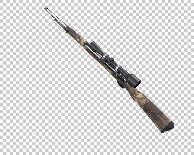 riffle with scope isolated on background 3d rendering illustration