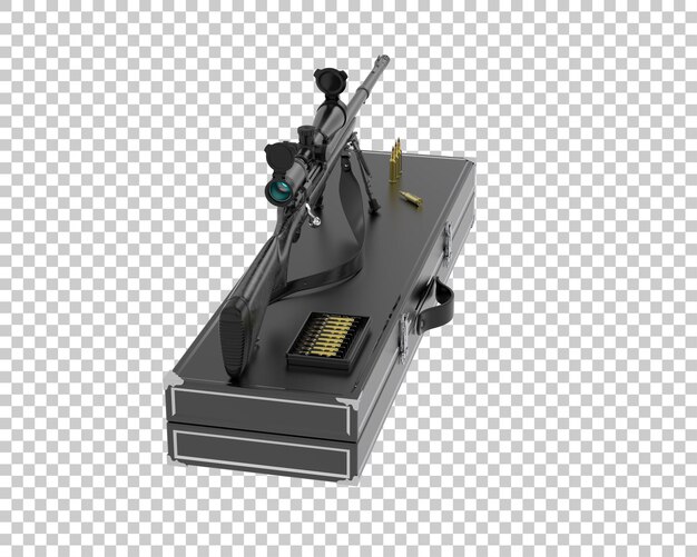 Rifle aislado sobre fondo blanco ilustración de representación 3d