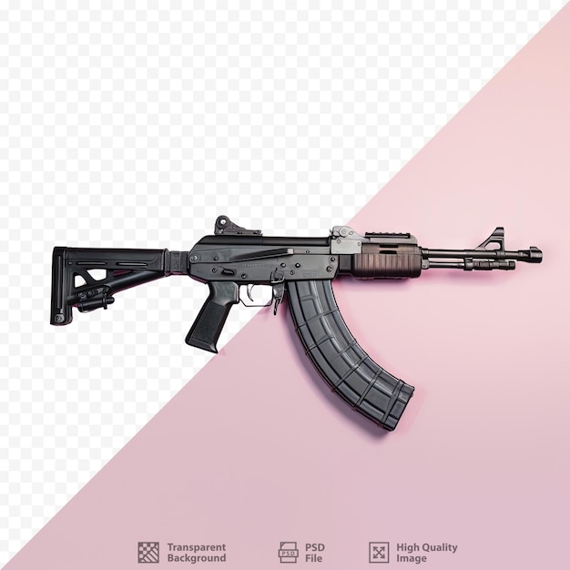 PSD rifle ak 74m contemporâneo com lançador de granadas underslung em fundo transparente