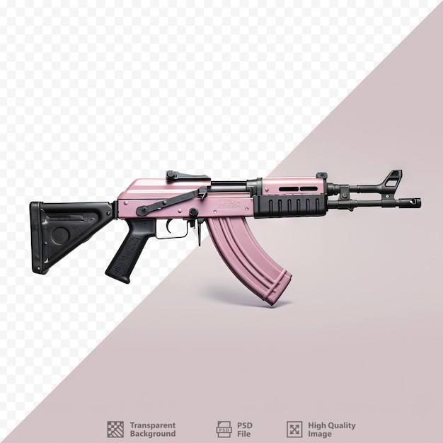 PSD rifle ak 74m contemporáneo con lanzagranadas en el fondo transparente