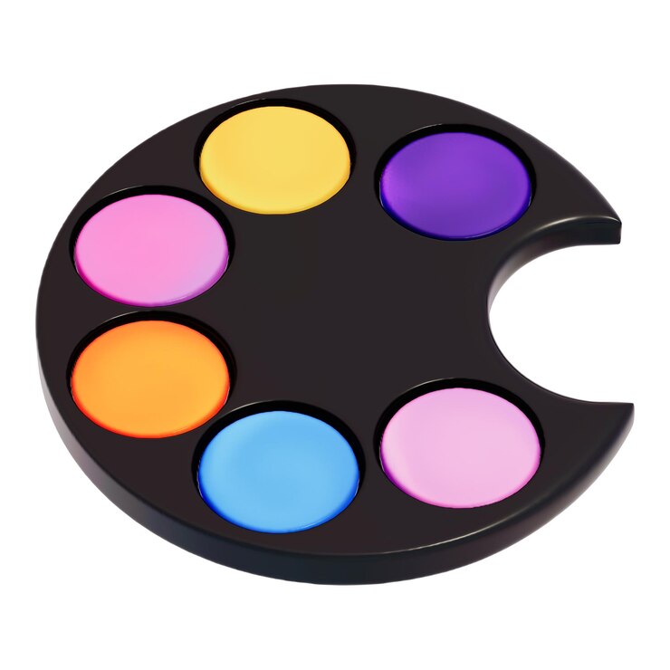 PSD rifornimenti artistici 3d per la giornata degli insegnanti clipart palette di colori di ritorno a scuola