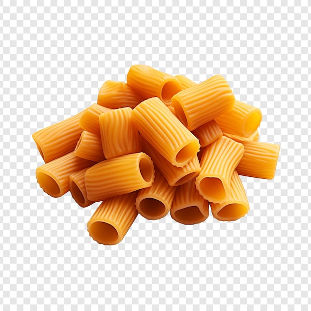 Rigatoni isoliert auf transparentem hintergrund