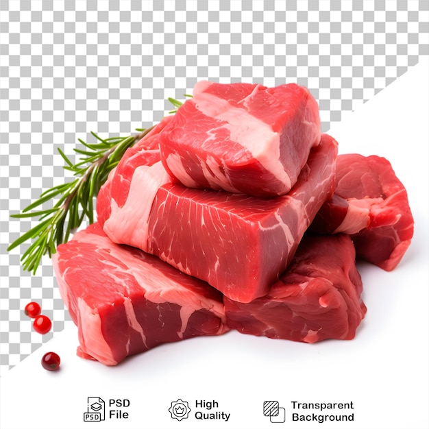 Rindfleisch isoliert auf durchsichtigem hintergrund einschließlich png-datei