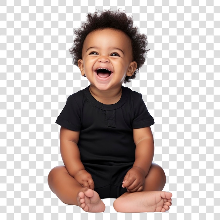 PSD rindo, bebê feliz.