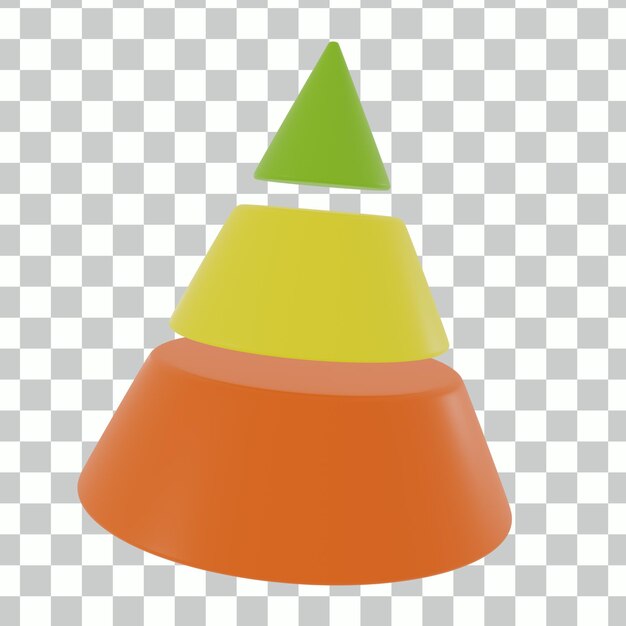Ring Chart 3D Illustration