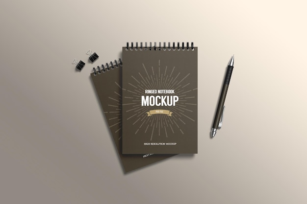 Ringed Notebook Mockup