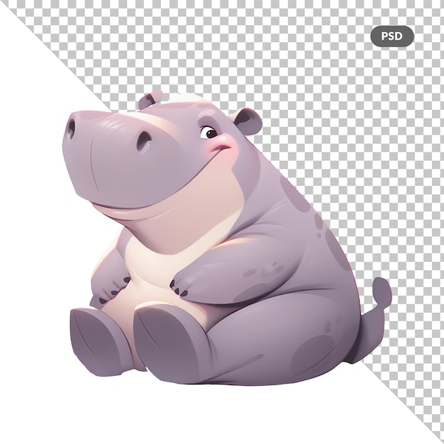 PSD un rinoceronte con la imagen de un hipopótamo.
