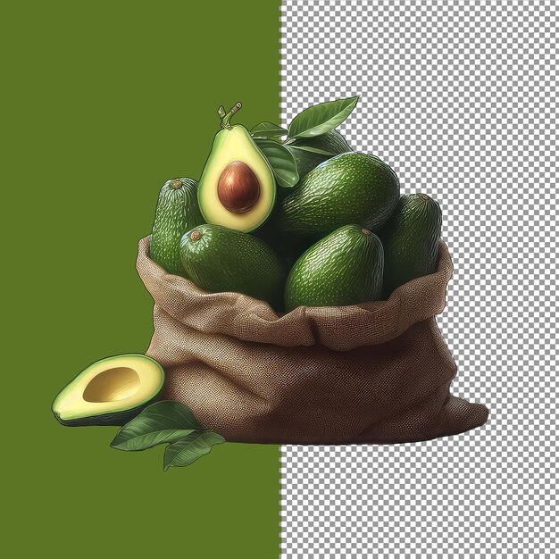 PSD ripe_green_avocadospng