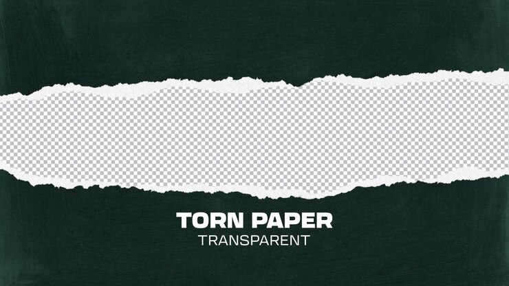 PSD ripped paper edge png para proyectos creativos