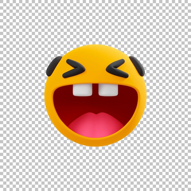 Rir emoticon ícone 3d emoji