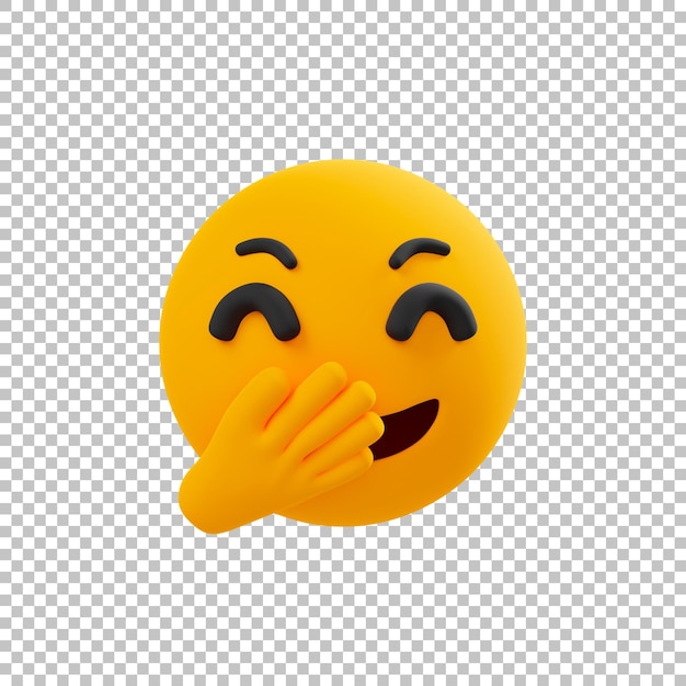 PSD risa emoticon 3d emoji icono