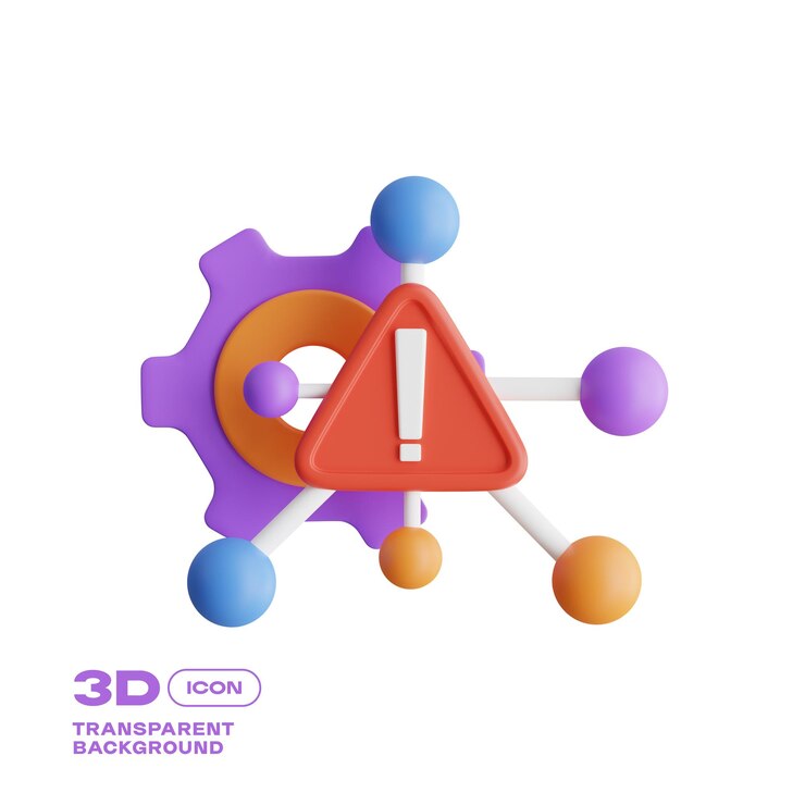 PSD risk management 3d icon png template
