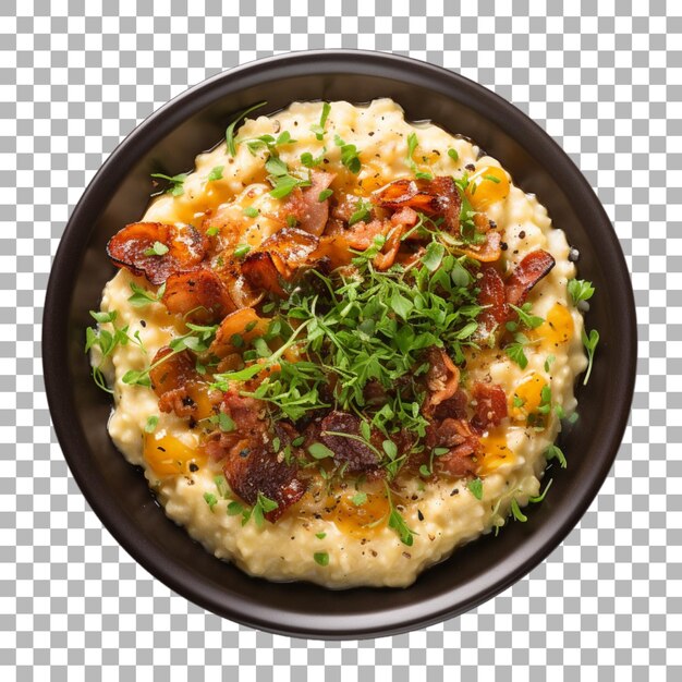 PSD risotto sobre un fondo transparente