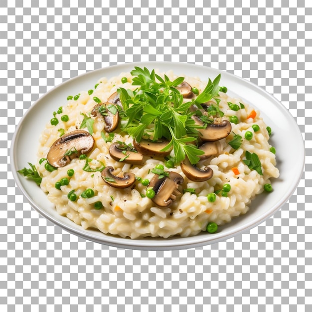 PSD risotto sobre un fondo transparente