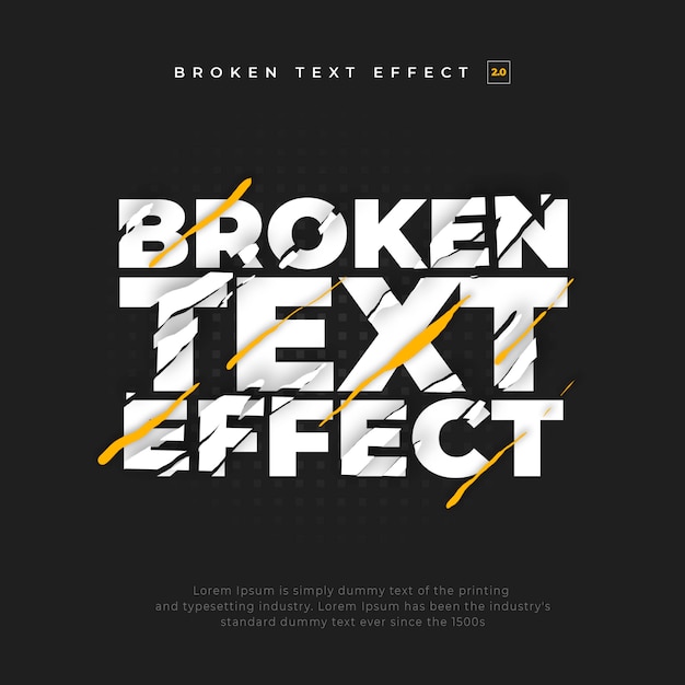 Riss Split Broken Text-Effekt