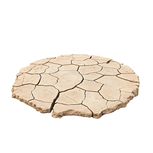 Rissige trockene Bodenstruktur in kreisförmiger Formation