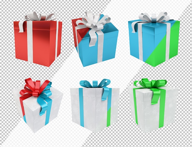 Ritaglia il regalo di Natale con colori modificabili