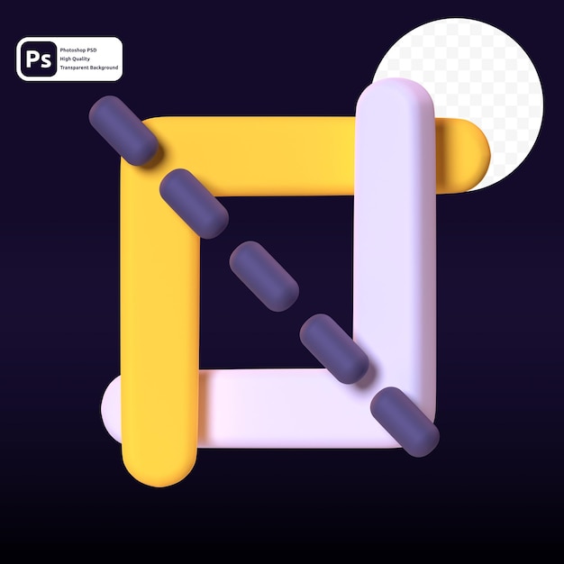 Ritaglia nel rendering 3d per la presentazione web di risorse grafiche o altro