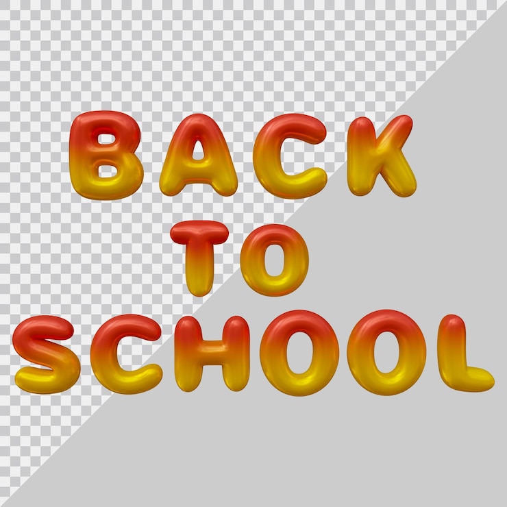 PSD ritorno a scuola testo design con stile moderno 3d