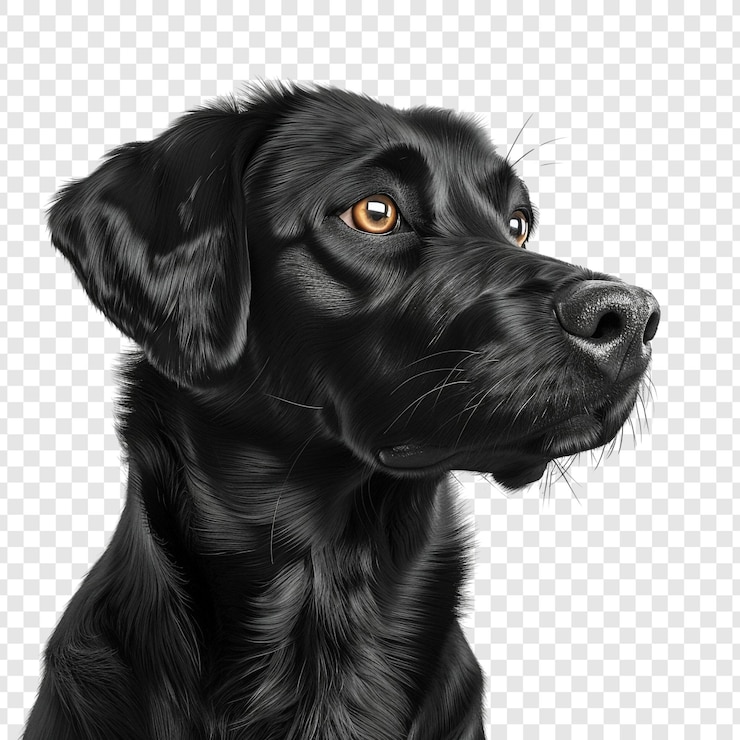 PSD ritratto del labrador retriever nero