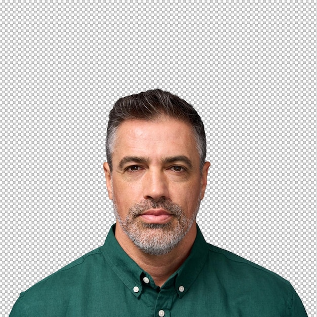 Ritratto dell'uomo serio con i capelli grigi