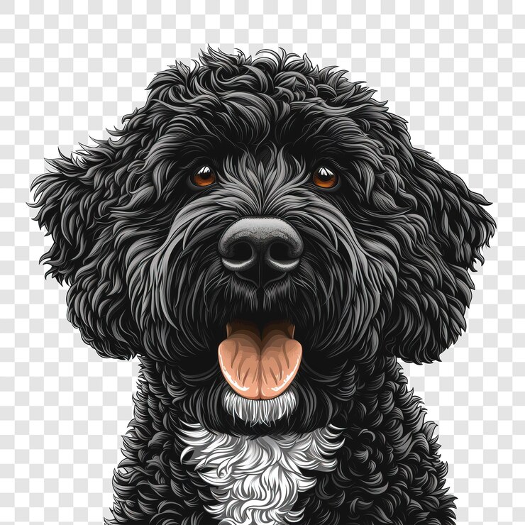 PSD ritratto di cane isolato su sfondo trasparente png
