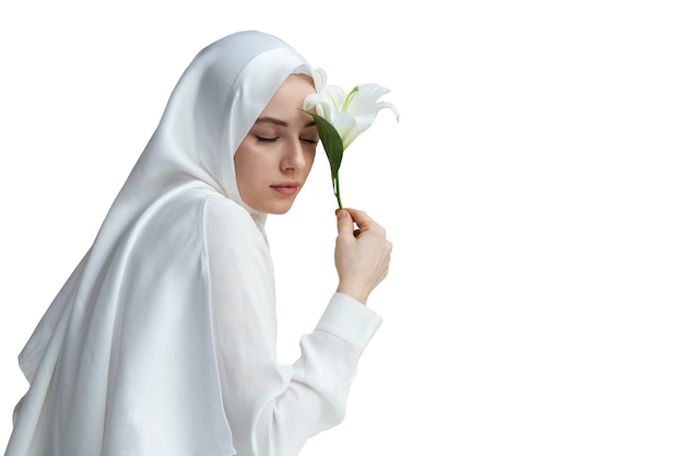 Ritratto di donna che indossa l'hijab