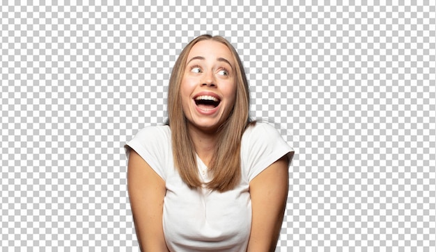 ritratto di una donna bionda con un viso espressivo