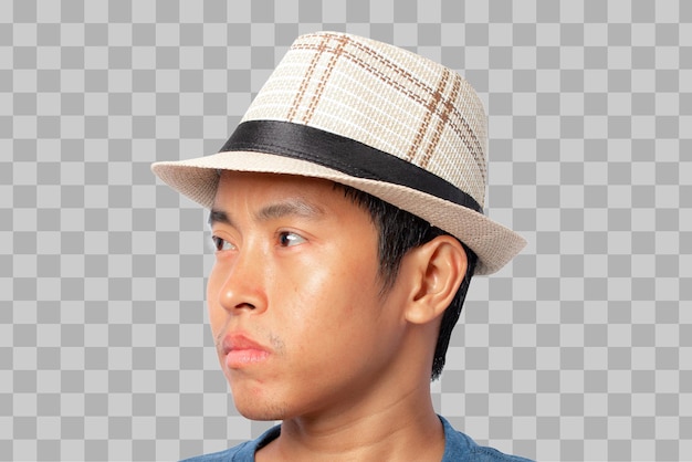 Ritratto di uomo con cappello di paglia