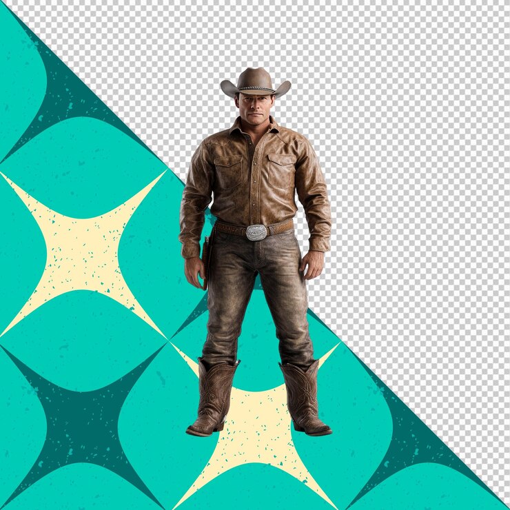 Ritratto retro di un cowboy