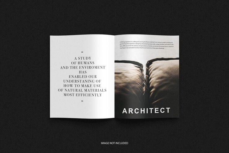 PSD rivista mockup aperta