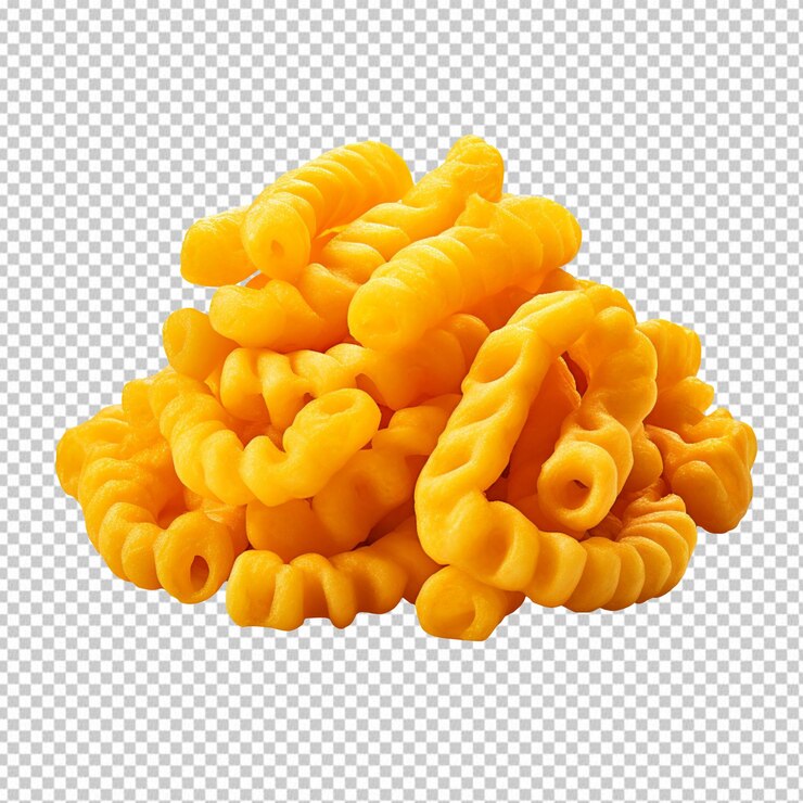 PSD los rizos de queso aislados sobre un fondo transparente