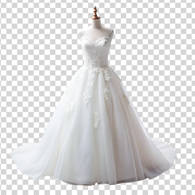 Robe à bride blanche isolée sur un fond transparent