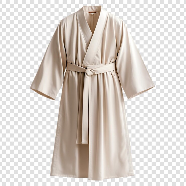 PSD robe élégante de style kimono beige en tissu doux et luxueux