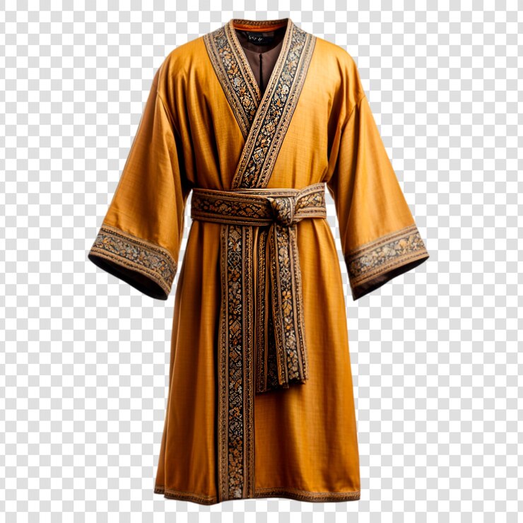 PSD une robe d'or élégante, un design complexe, une mode asiatique.