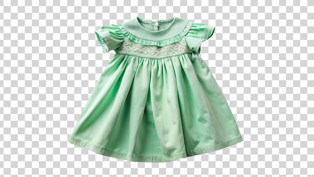 PSD une robe verte isolée sur un fond transparent