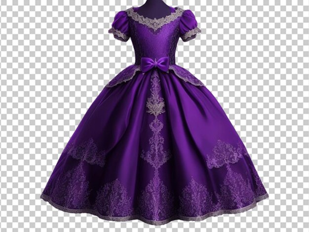 Robe Violette Avec Des Perles Sur Un Fond Transparent